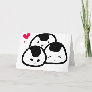 Tarjeta amigos de onigiri