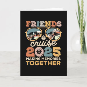 Tarjeta Amigos del equipo de crucero 2025 haciendo recuerd