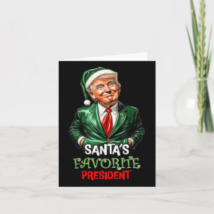 Tarjeta Amigos del presidente favorito Funny Santa Trump 2