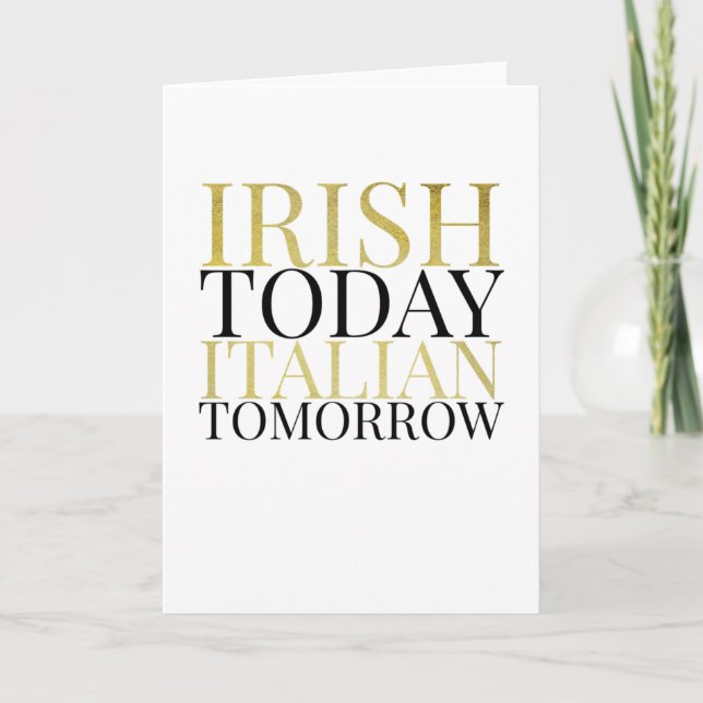 Tarjeta Amigos del regalo del Día de San Patricio de Irlan (Anverso)