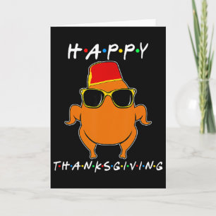 Tarjeta Amigos divertidos del Día de Acción de Gracias Pav