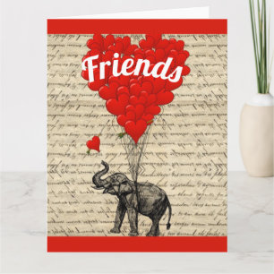 Tarjeta Amigos divertidos San Valentín romántico