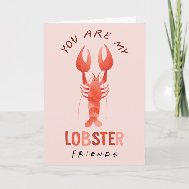 Tarjeta AMIGOS™ | Eres Mi Gráfica De Acuarela De Lobster (Anverso)
