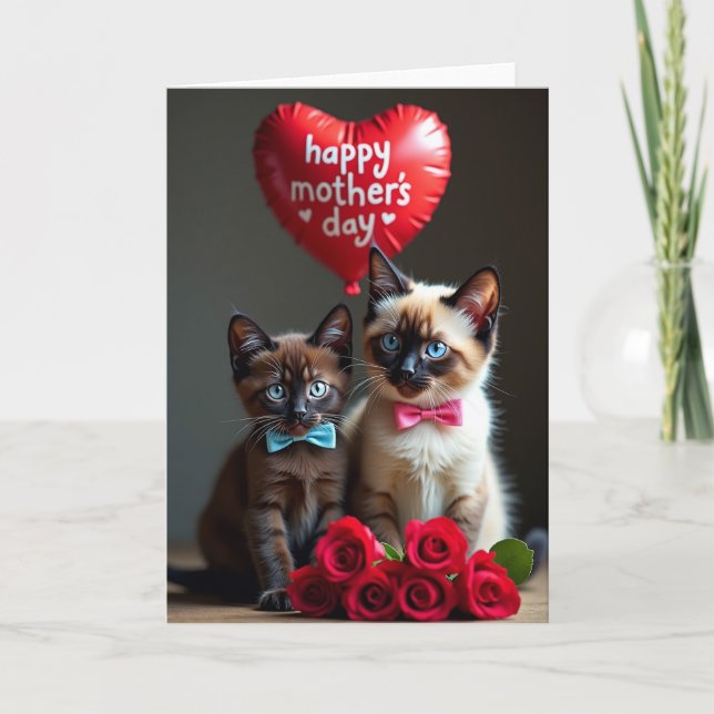 Tarjeta Amigos Gatitos Mate (Anverso)