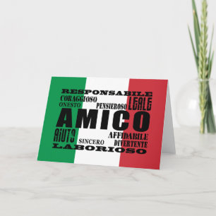 Tarjeta Amigos italianos: Calidades