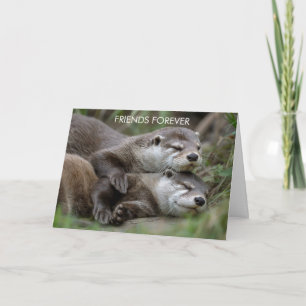 Tarjeta Amigos Nutria por Siempre Amistad