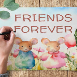 TARJETA AMIGOS PARA SIEMPRE MOUSE PAUPLE VALENTINE