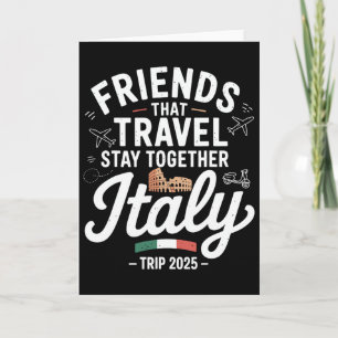 Tarjeta Amigos Que Viajan Juntos Italia 2025 C