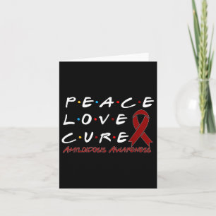 Tarjeta Amiloidosis Conciencia Paz Cura de Amor
