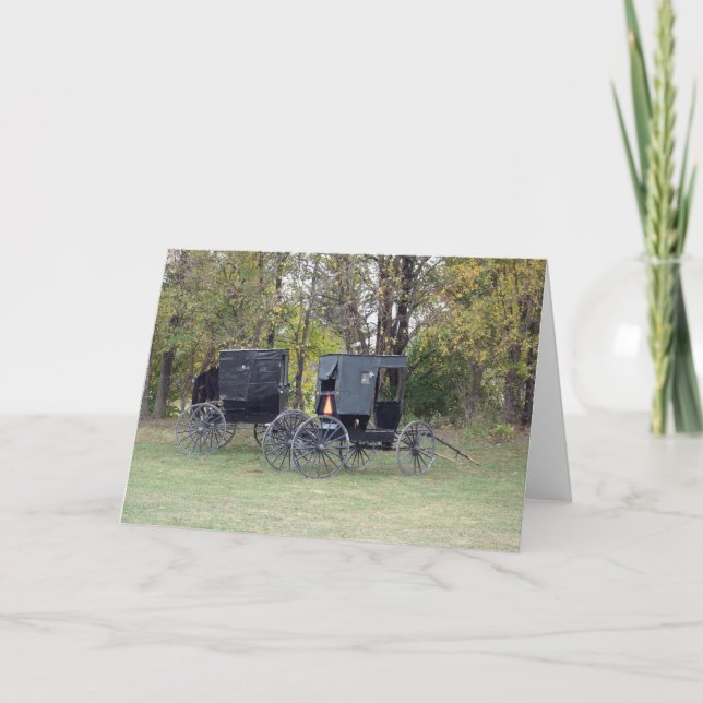 Tarjeta Amish Buggies (Anverso)