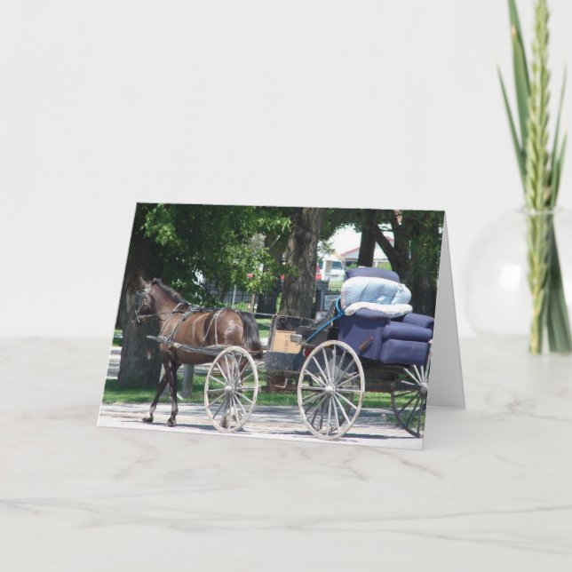Tarjeta Amish Recliner, Día del Padre (Anverso)