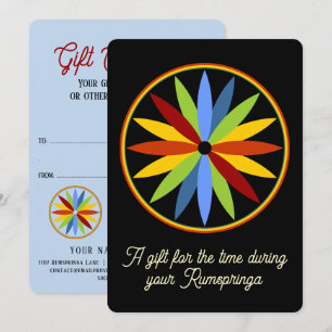 Tarjeta Amish - Signo Hexagonal Roseta de Dieciséis Puntas