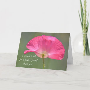 Tarjeta Amistad con amapola
