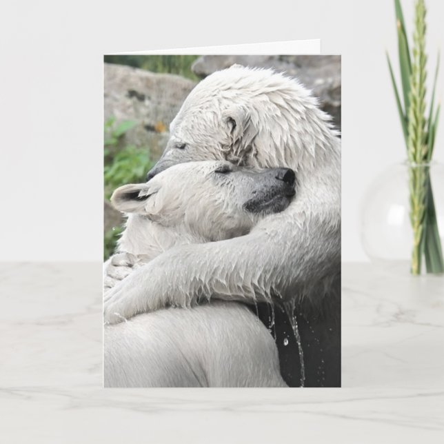 Tarjeta Amistad de abrazos de oso (Anverso)