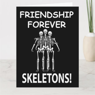 Tarjeta Amistad de Esqueleto para Siempre Halloween Esquel