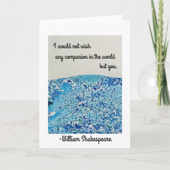 Tarjeta Amistad de Shakespeare (Anverso)