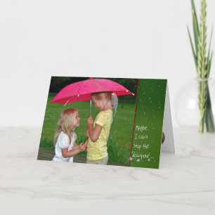 Tarjeta Amistad en la lluvia