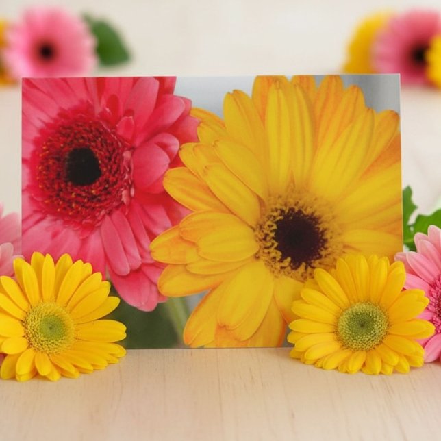 Tarjeta Amistad Floral Brillante de Gerbera Daisy Amarillo (Subido por el creador)