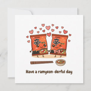 Tarjeta Amistad Korean Shin Ramyeon Saludo 