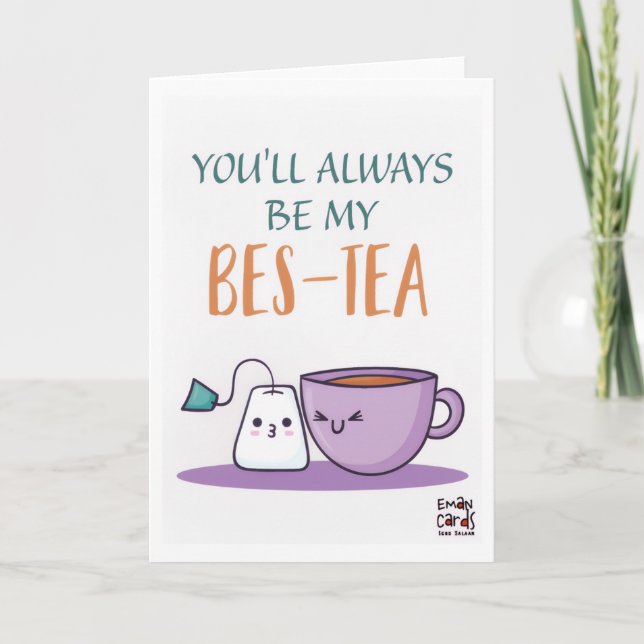 Tarjeta Amistad - Mejor amiga divertida (Anverso)