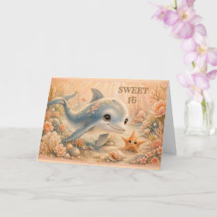 Tarjeta Amistad Submarina - Delfín y Estrella de Mar 16º