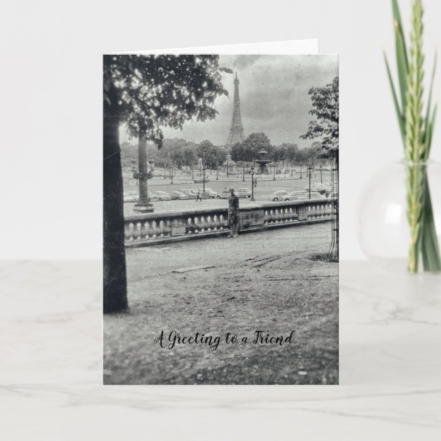 Tarjeta Amistad Torre Eiffel (Anverso)