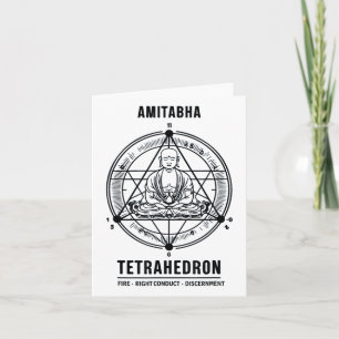Tarjeta Amitabha Buddha Tetrahedron - Geometría sagrada y 