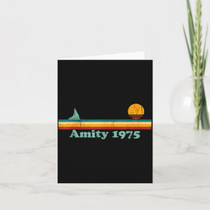 Tarjeta Amity 1975 Idea de diseño de velero retro y puesta