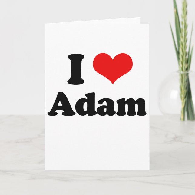 Tarjeta Amo A Adam (Anverso)