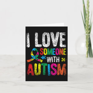 Tarjeta Amo A Alguien Con Autismo Autista Apoyo De Autista