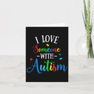 Tarjeta Amo A Alguien Con Autismo Concienciación Hombres M