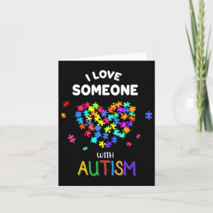 Tarjeta Amo A Alguien Con Autismo Tee Autism Habla Conscie