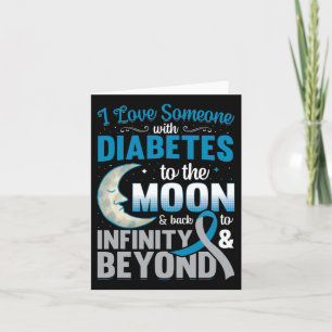 Tarjeta Amo A Alguien Con Diabetes A La Luna Y A Byck