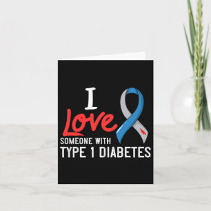Tarjeta Amo A Alguien Con Diabetes Tipo 1 Diabéticos