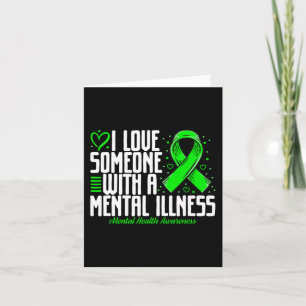 Tarjeta Amo a alguien con enfermedad mental Salud mental