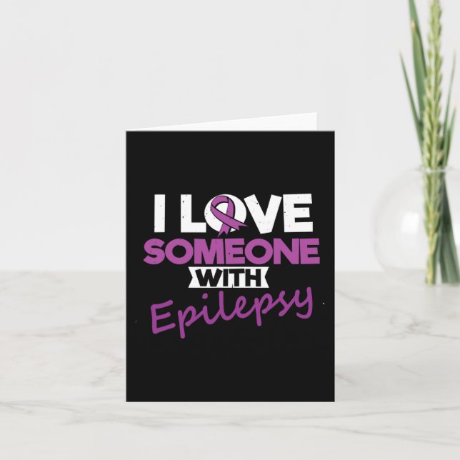 Tarjeta Amo a alguien con guerrera de convulsiones del Día (Anverso)