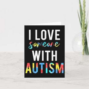 Tarjeta Amo A Alguien Con Regalo De Autismo Para Los Profe