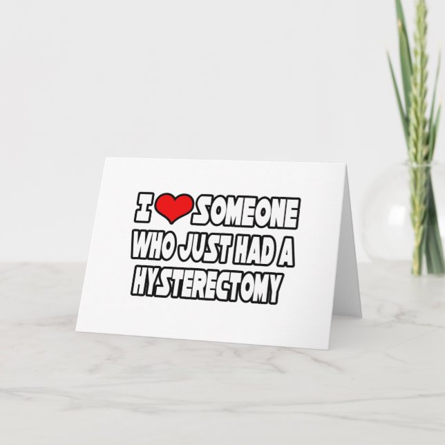 Tarjeta Amo a alguien que acaba de tener una histerectomía (Anverso)