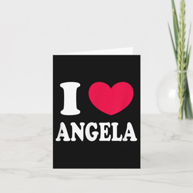 Tarjeta Amo a Angela  (Anverso)