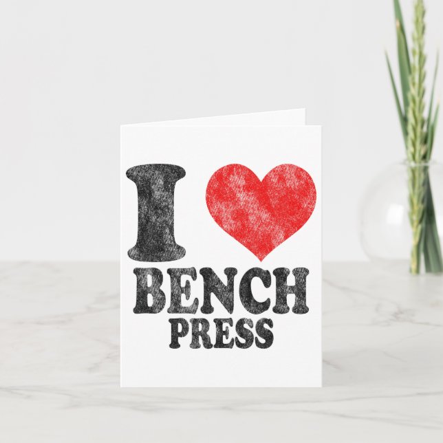 Tarjeta Amo a Bench Press Vintage (Anverso)