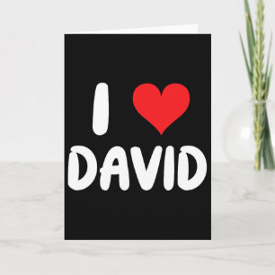 Tarjeta Amo a David - Corazón 