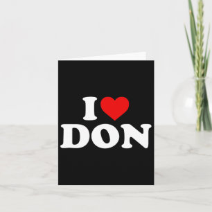Tarjeta Amo a Don - Corazón