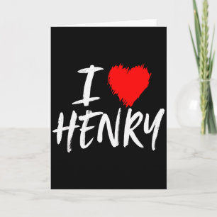 Tarjeta Amo a Henry Novio Esposo Hijo Nieto Abuelo Papá