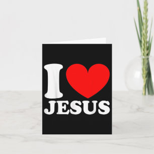 Tarjeta Amo a Jesús Curioso Religioso Cristiano Religioso