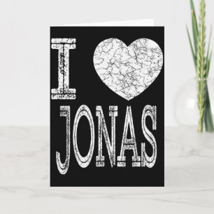 Tarjeta Amo a Jonas Valentine Novio Hijo Corazón Esposo