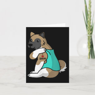 Tarjeta Amo a la abuela Tattoo Akita Dog