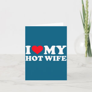 Tarjeta Amo a la esposa corazón rojo esposa