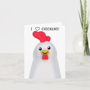 Tarjeta ¡Amo A Las Gallinas!