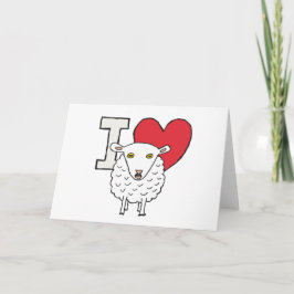 Tarjeta Amo a las ovejas