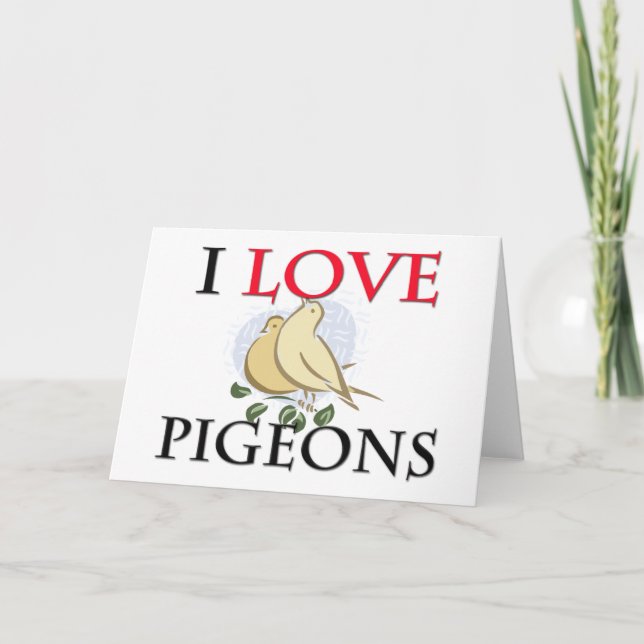 Tarjeta Amo a las palomas (Anverso)